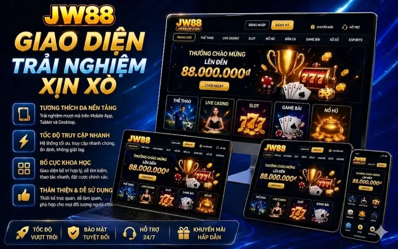 JW88 tối ưu giao diện người dùng